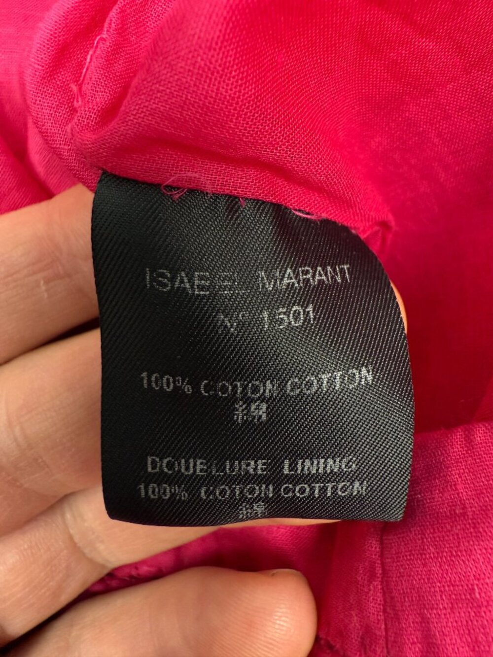 ISABEL MARANT 100% Cotton Fuchsia Bubble Gum Pink Pleatedβ Midi Skirt Size 1 - Picture 10 of 11